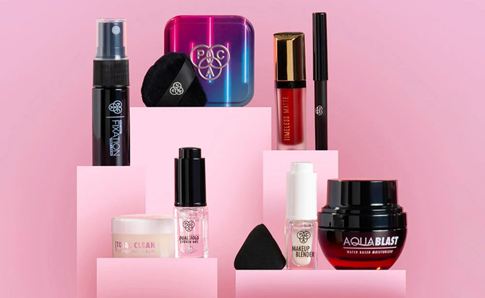 Travel Beauty essentials including skincare, sunscreen, makeup, haircare, grooming products, and toiletries for every trip