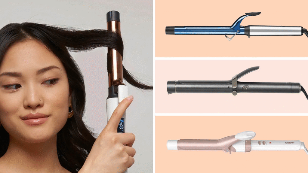 Curling wand and iron for creating waves and defined curls