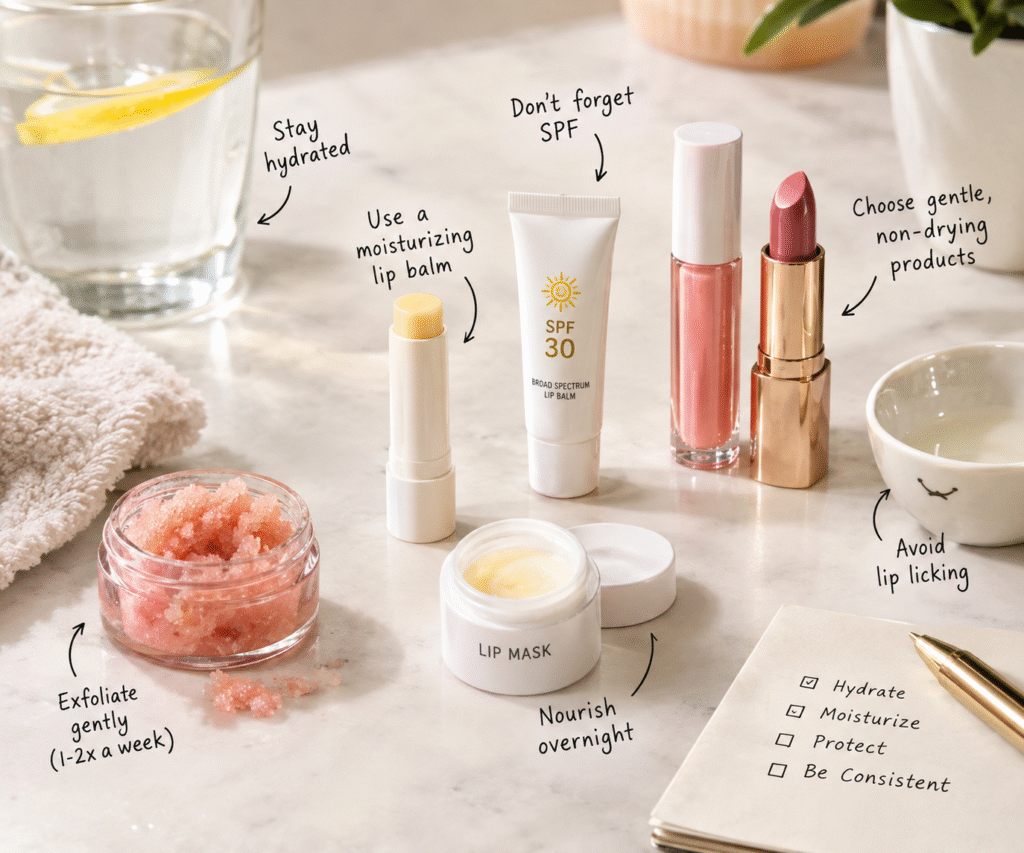 Soft Lips care routine for soft and smooth lips 